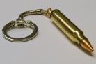 Bullet Key Chain with 5.56(223) Ammo Shell on Lever Ring & Snake Chain