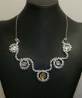 Opulent Crystal Necklace-Silver