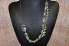 Betel Nut Bead and Pearl Multi-strand Necklace
