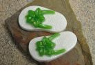Shimmer Green/White Guest Size Flip Flops Soap-Pair